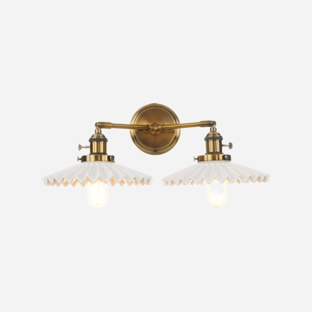 Lampe double en céramique avec charme antique