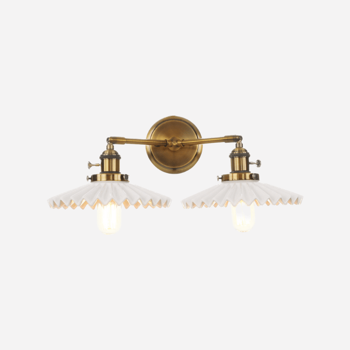 Lampe double en céramique avec charme antique