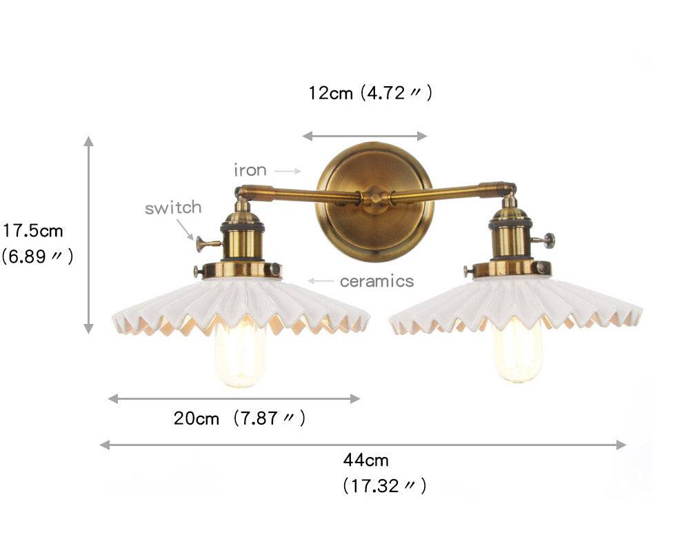 Lampe double en céramique avec charme antique