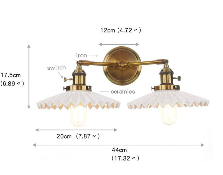 Lampe double en céramique avec charme antique
