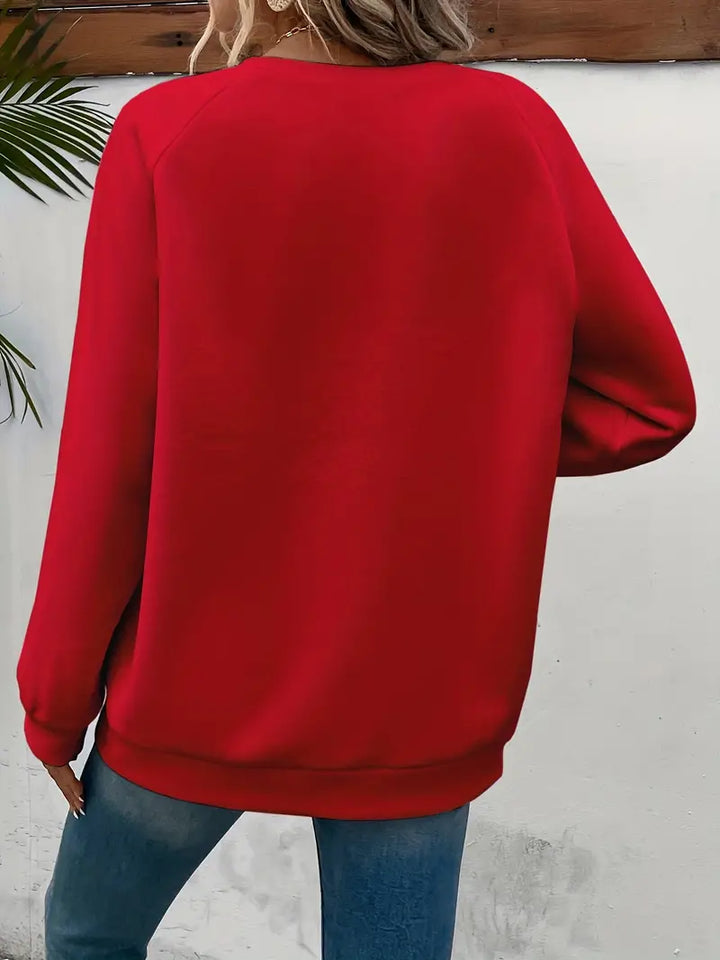 Jasmine - Pull élégant avec imprimé cœur tendance