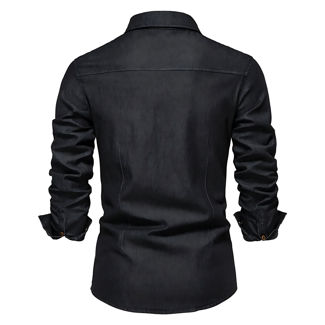 Clément™ - Adaptive Fit Cotton Denim Shirt Tailored for Men