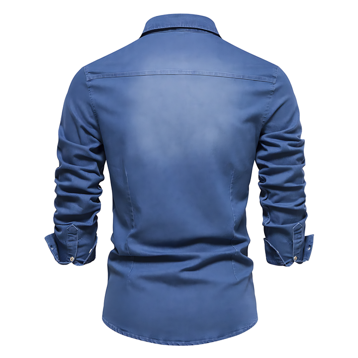 Clément™ - Adaptive Fit Cotton Denim Shirt Tailored for Men