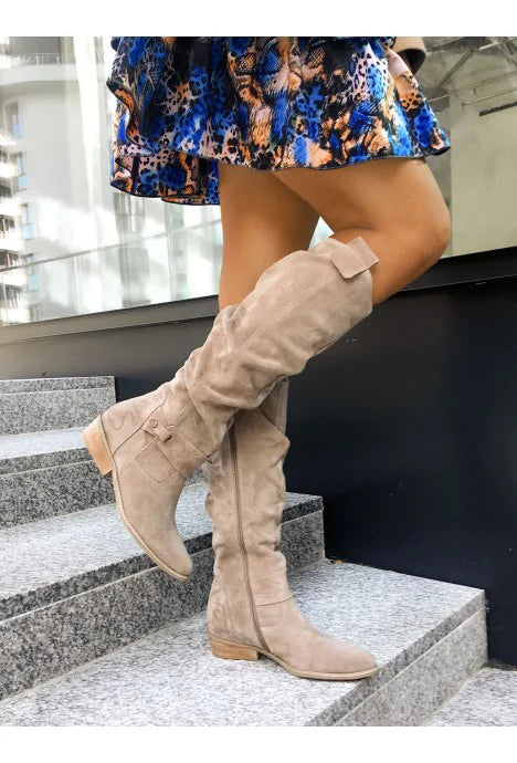 Charlotte™ - Bottes hautes en daim de qualité supérieure