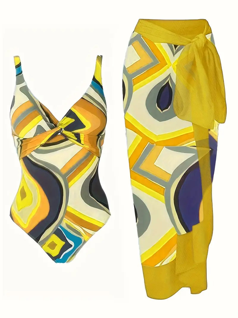 LD | Maillot de Bain Sexy à Motif Tropical – Look Plage Tendance
