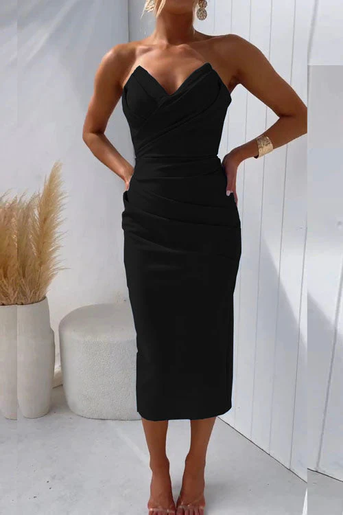 LUNA | Robe élégante sans bretelles pour femmes