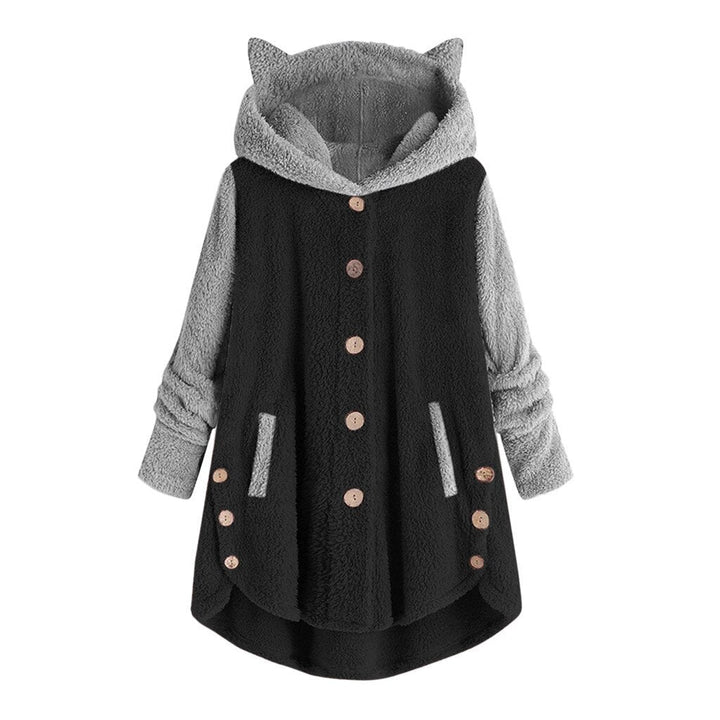 Dasha - Sweat à capuche en polaire avec oreilles de chat câlines