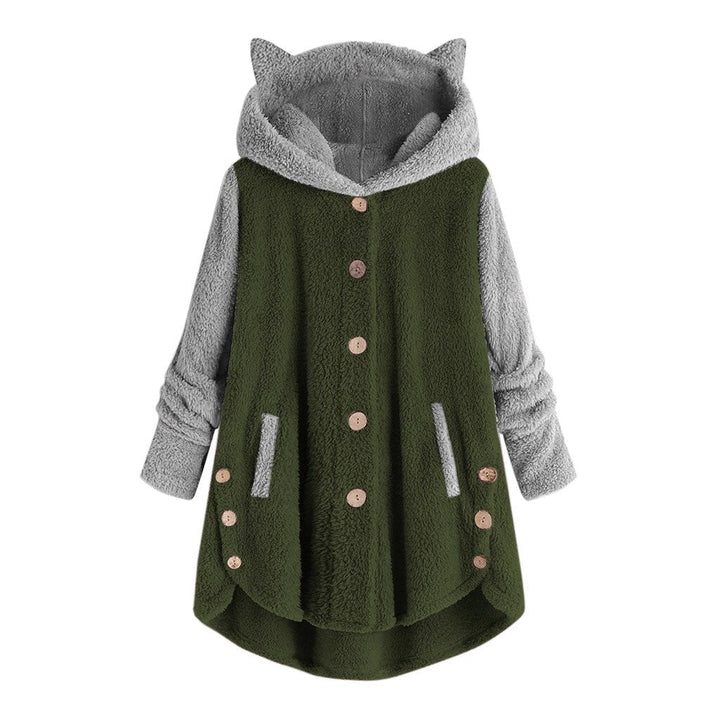 Dasha - Sweat à capuche en polaire avec oreilles de chat câlines
