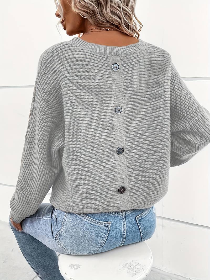 Fanny - Pull à col rond élégant et confortable, parfait pour le printemps