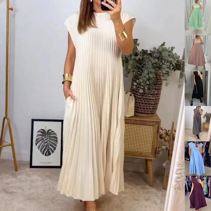 Joshua | Robe longue fluide à manches courtes