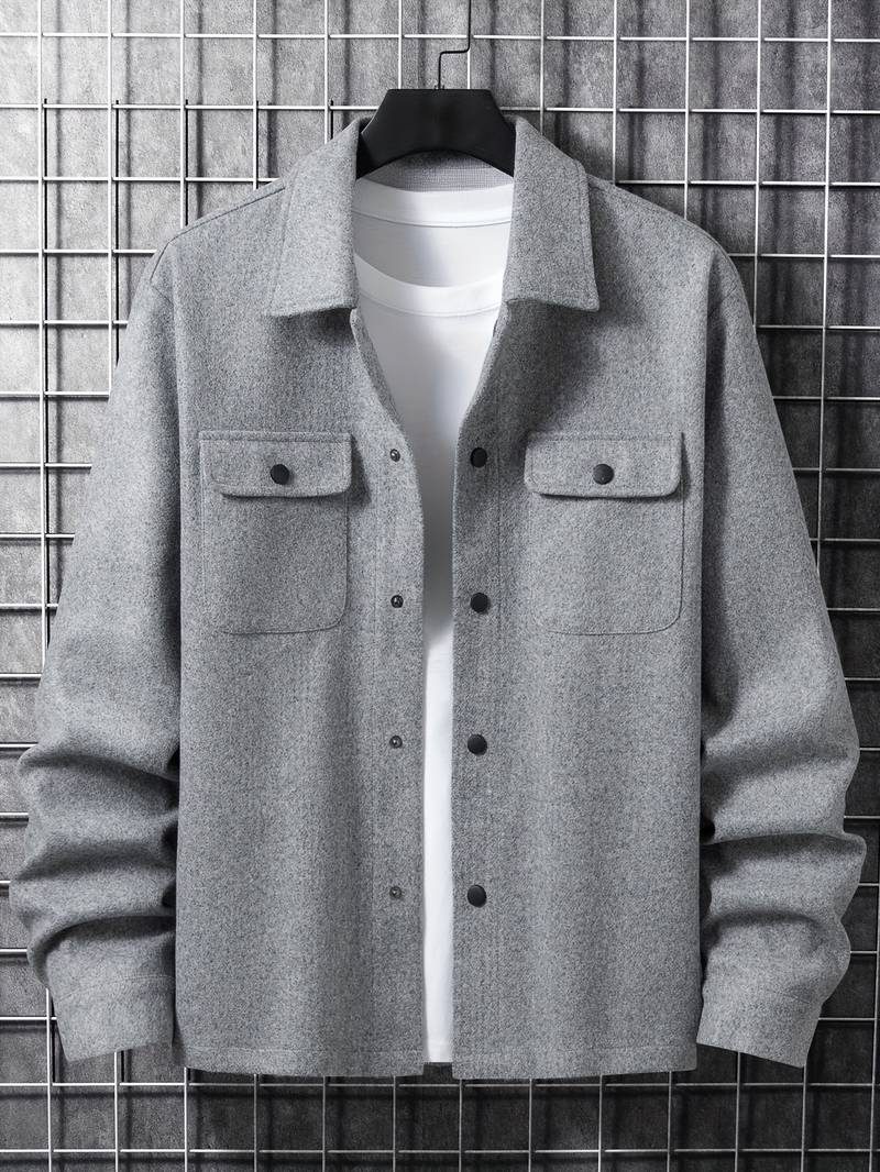 Luca | Chemise en laine luxueuse pour un look élégant