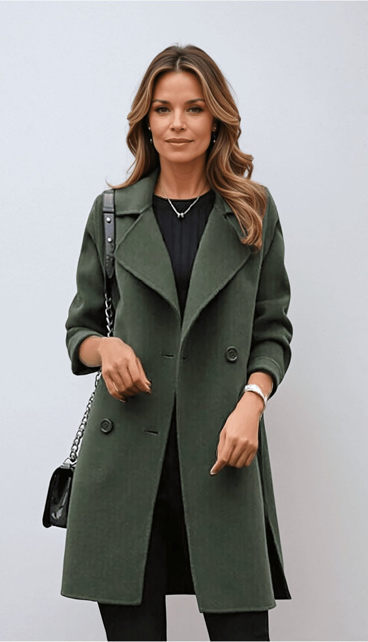 Adley Elegant Double-Breasted Overcoat (Manteau élégant à double boutonnage)