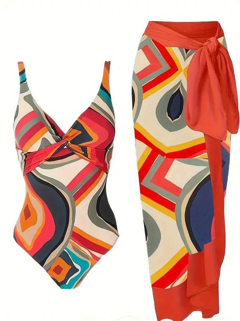 LD | Maillot de Bain Sexy à Motif Tropical – Look Plage Tendance