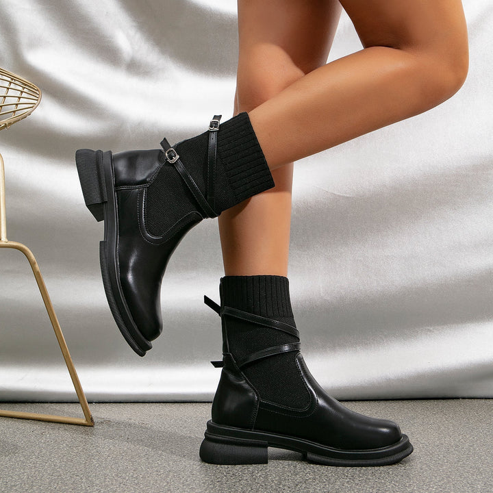 Ciara - Bottines tendance avec lanières élégantes pour femmes