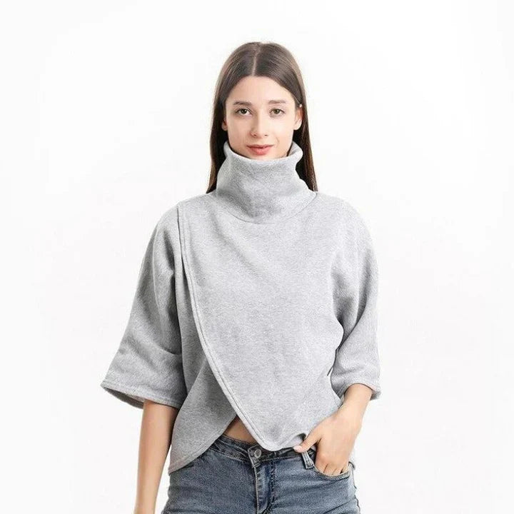 Derya - Poncho élégant pour femmes avec col montant à la mode