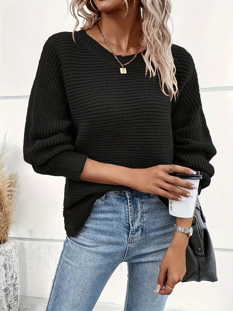 Franca - Pull élégant pour femmes avec manches chauve-souris à la mode