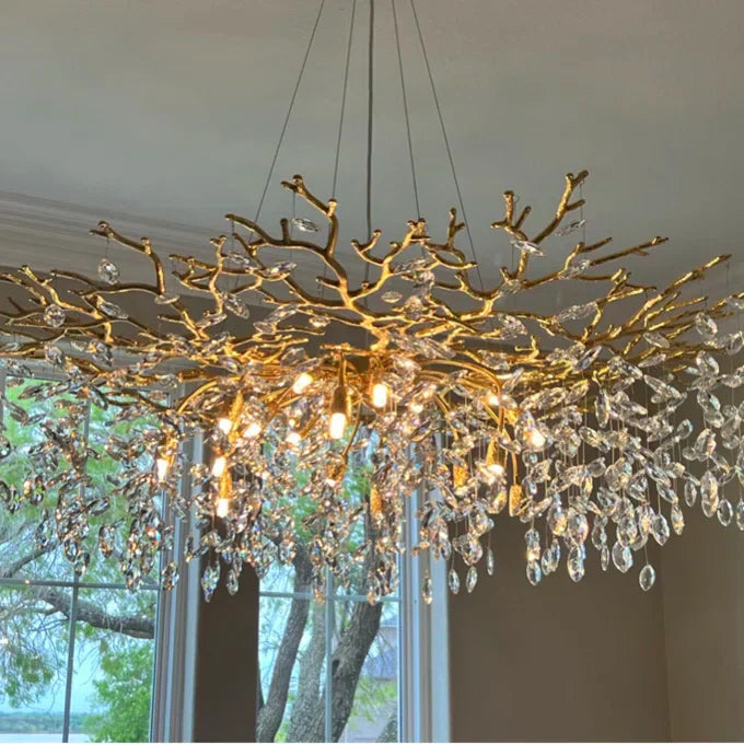 Lustre de luxe en cristal français pour une atmosphère élégante