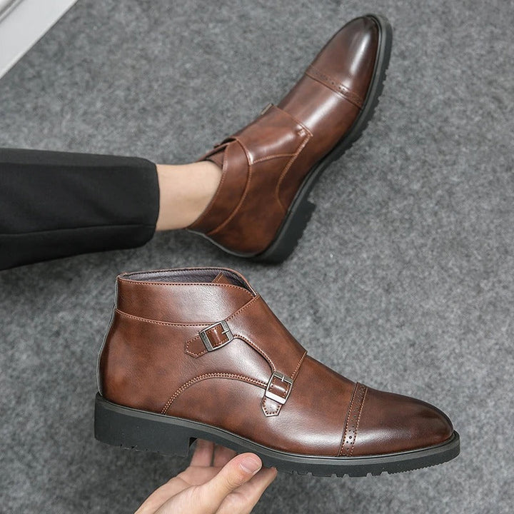 Darell | Bottes élégantes en cuir à double courroie de moine pour les amateurs de tendances modernes