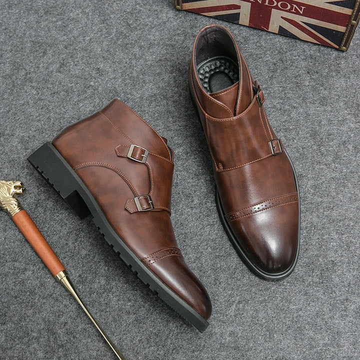 Darell | Bottes élégantes en cuir à double courroie de moine pour les amateurs de tendances modernes