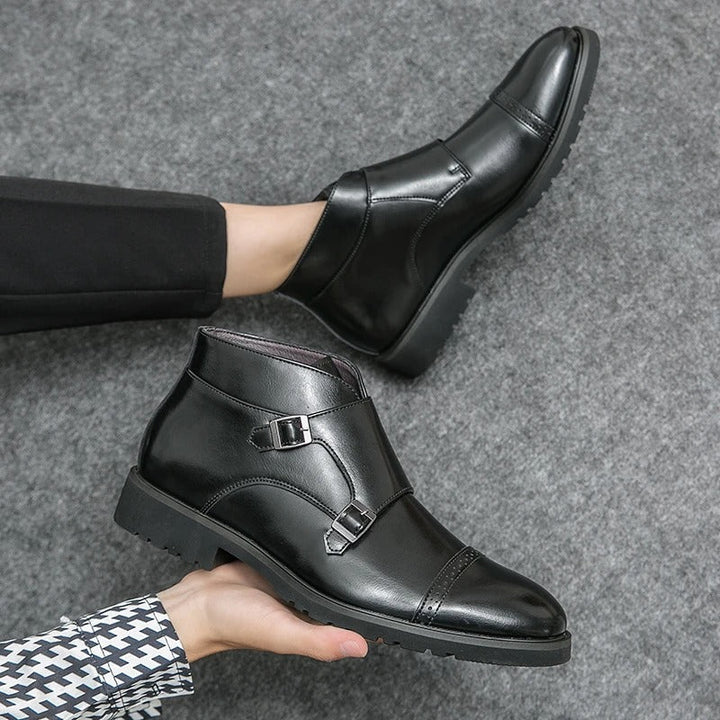 Darell | Bottes élégantes en cuir à double courroie de moine pour les amateurs de tendances modernes