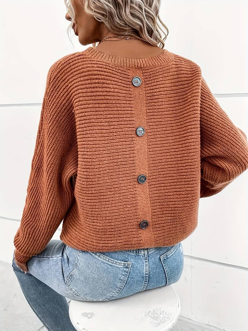 Fanny - Pull à col rond élégant et confortable, parfait pour le printemps