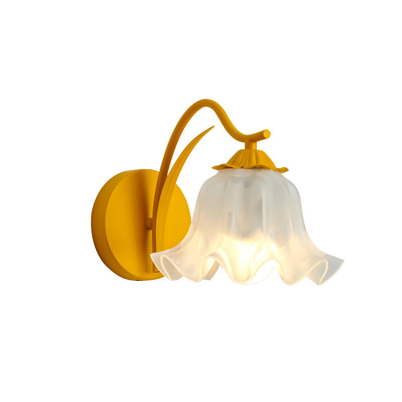 Lampe murale rétro chic pour jardin avec motif de fleurs