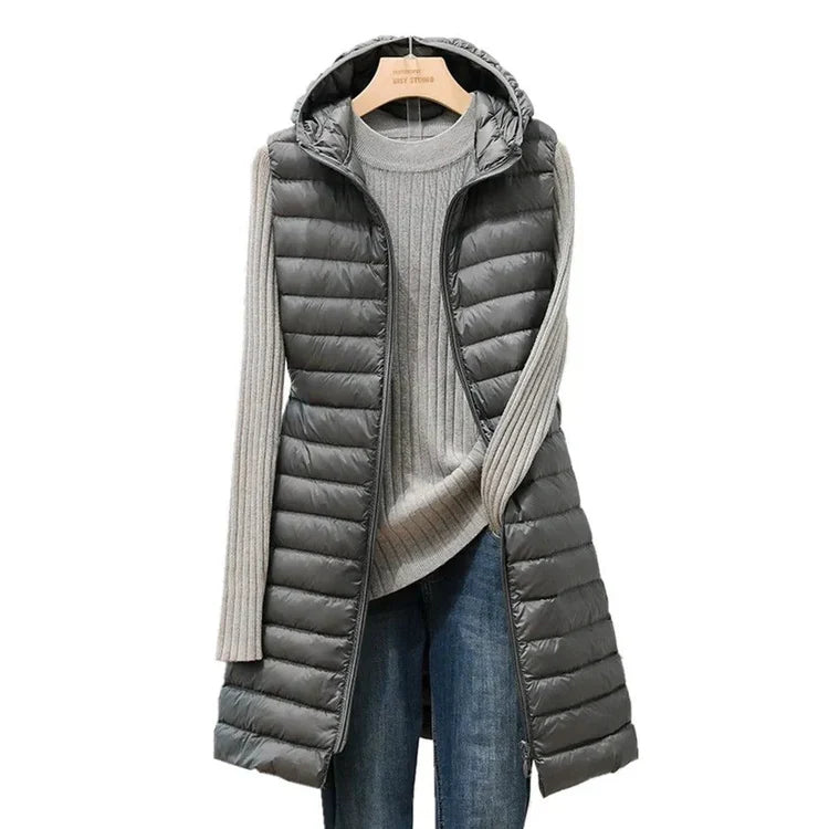 Belen - Gilet bouffant à capuche pour femmes