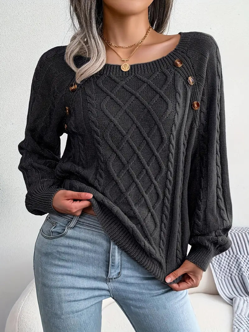 Leny - Pull tendance à col rond pour un confort optimal