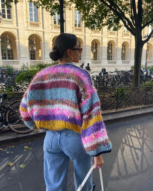 Dorottie - Pull stylisé en tricot rayé ouvert pour femmes