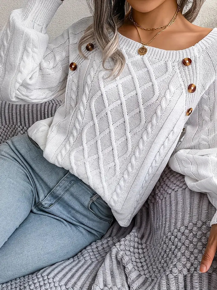 Leny - Pull tendance à col rond pour un confort optimal
