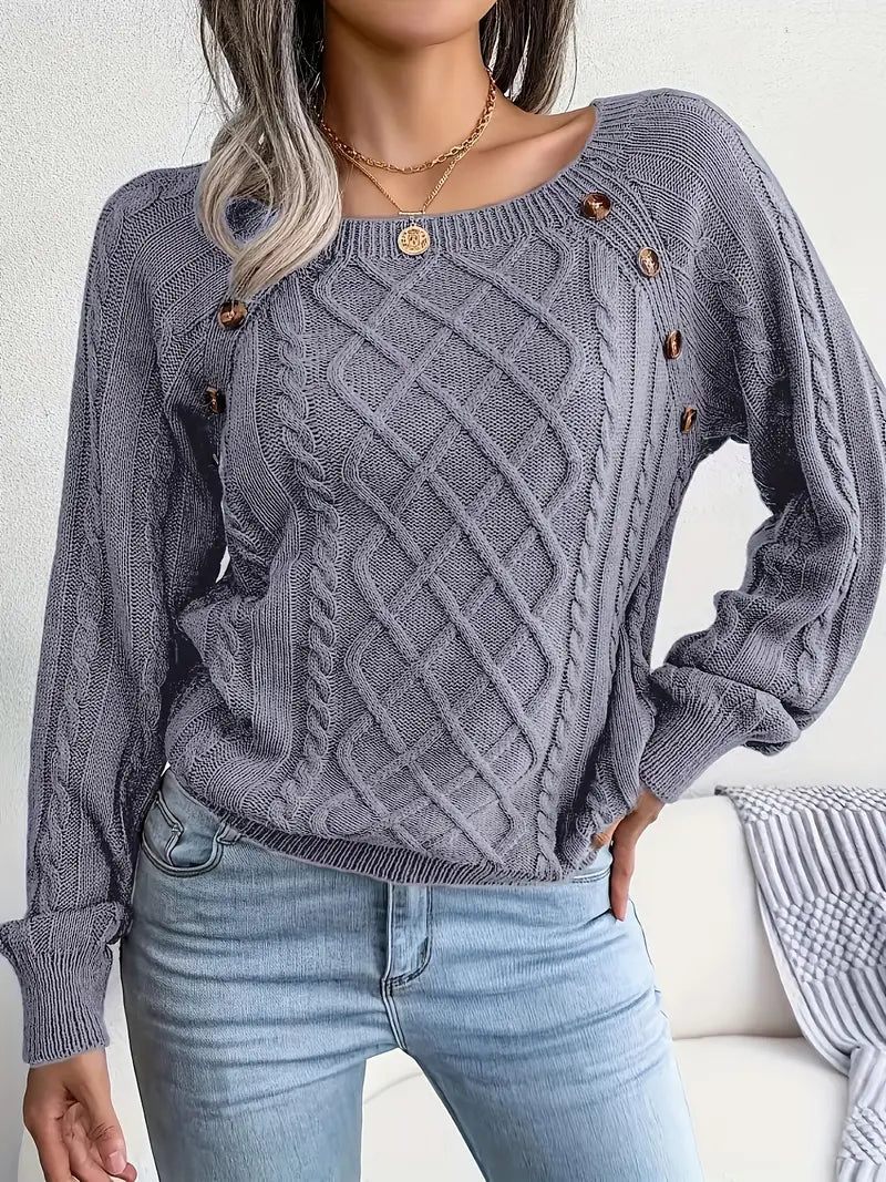 Leny - Pull tendance à col rond pour un confort optimal