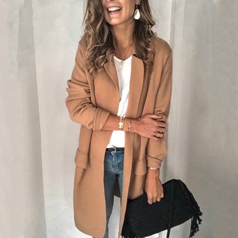 Veste blazer longue chic WILLIA pour un style sans faille
