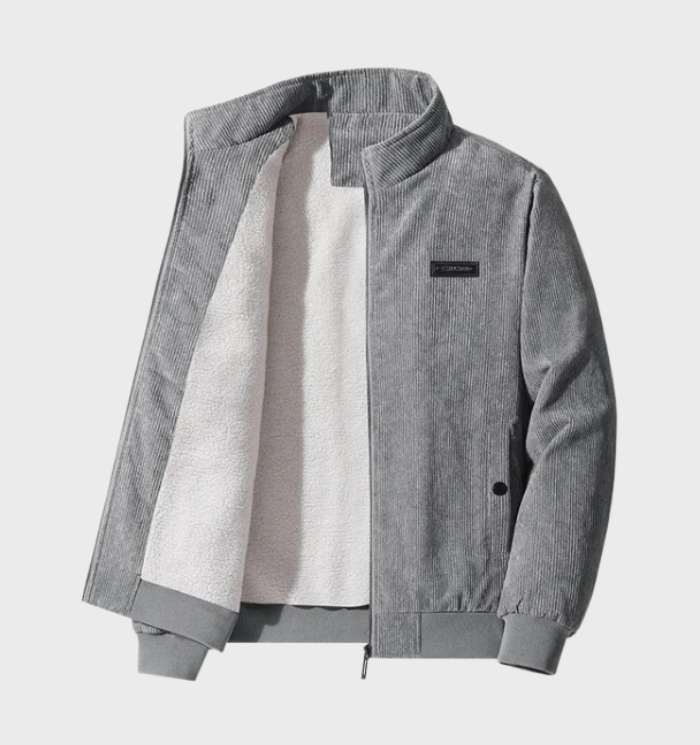 Allen | Luxury Fleece Lined Winter Jacket with Zipper (Veste d'hiver de luxe doublée en polaire avec fermeture éclair)