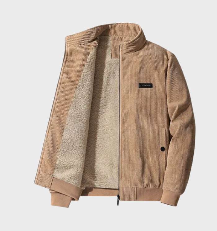 Allen | Luxury Fleece Lined Winter Jacket with Zipper (Veste d'hiver de luxe doublée en polaire avec fermeture éclair)