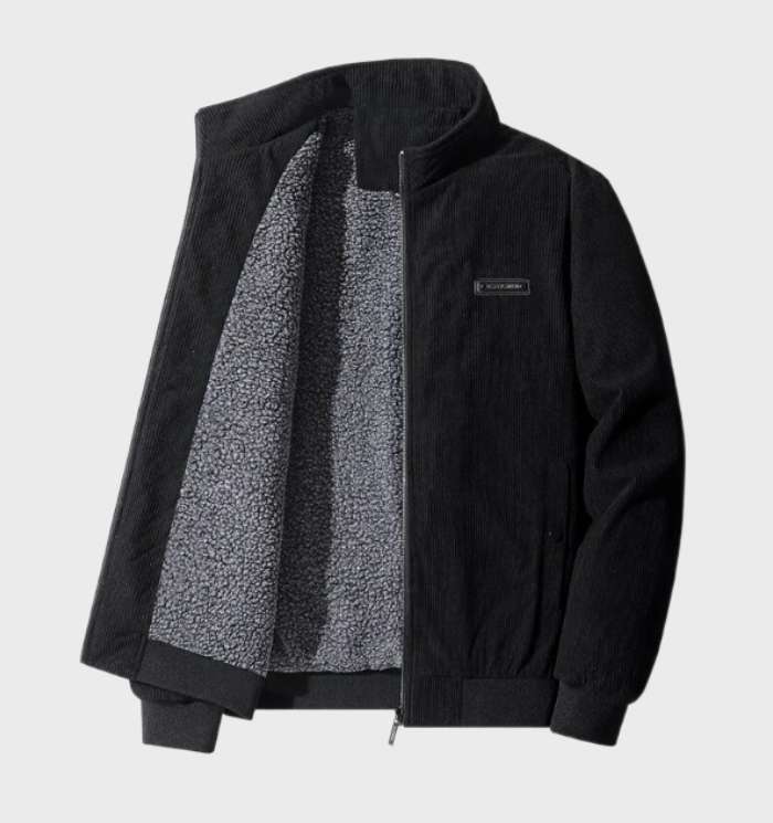 Allen | Luxury Fleece Lined Winter Jacket with Zipper (Veste d'hiver de luxe doublée en polaire avec fermeture éclair)
