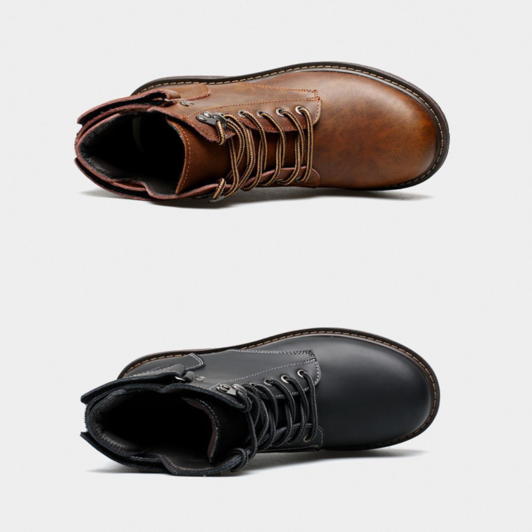 Bottes élégantes en cuir Robert avec sangle chic