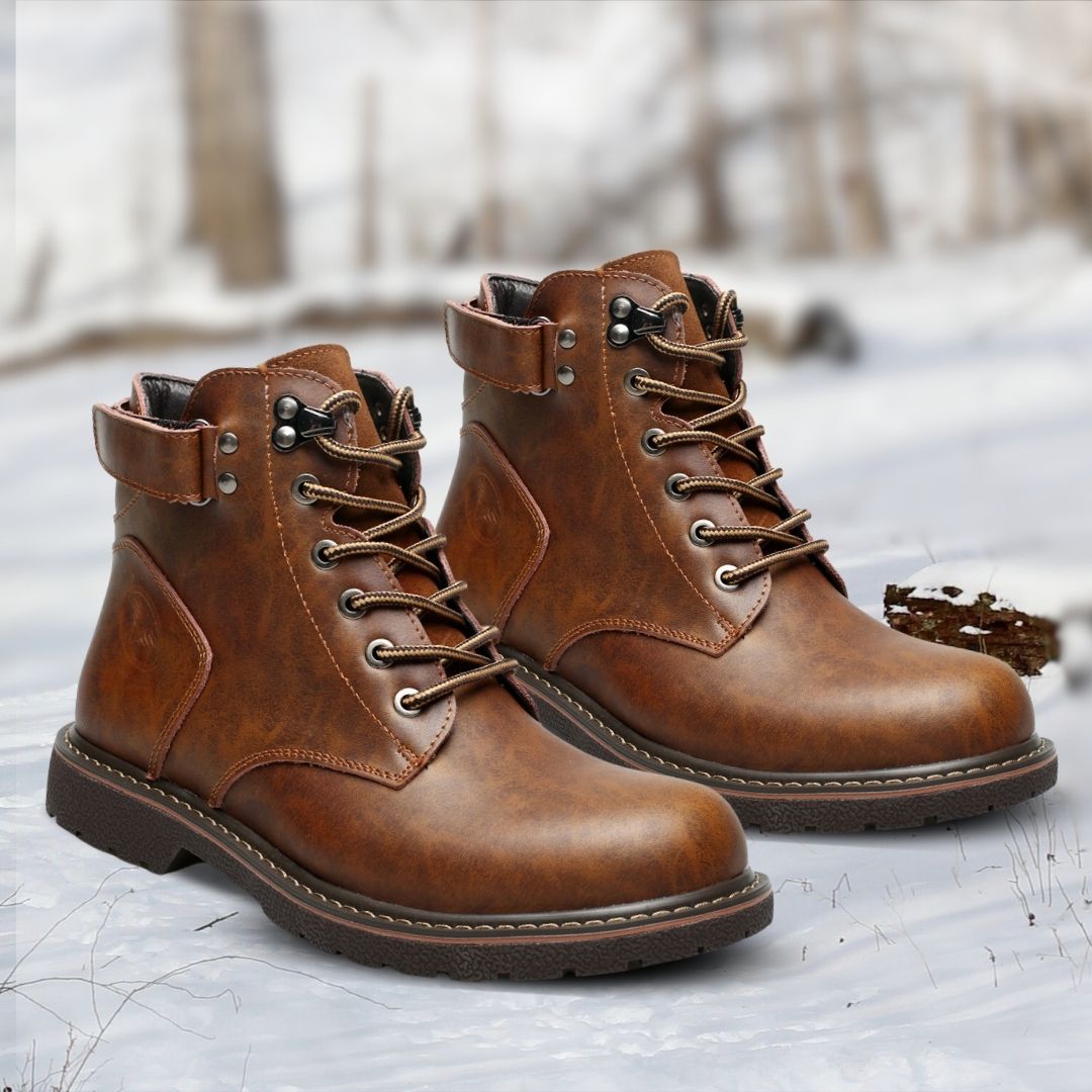Bottes élégantes en cuir Robert avec sangle chic