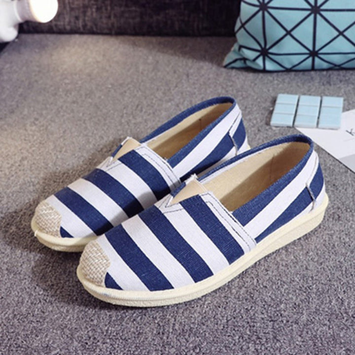 Eline | Espadrilles élégantes à rayures contrastées tendance