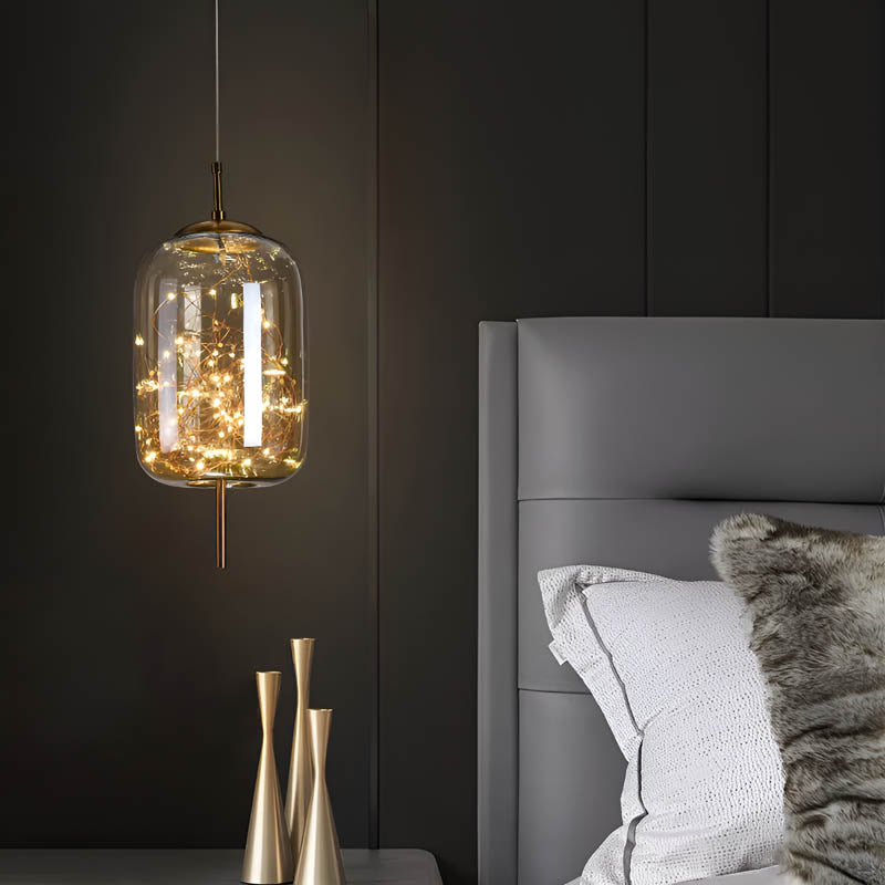 Essence | Lampe pendante élégante en verre brun