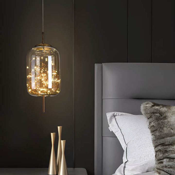 Essence | Lampe pendante élégante en verre brun