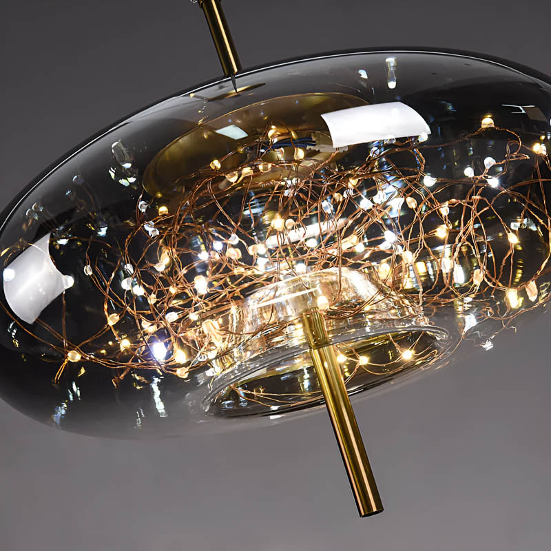 Essence | Lampe pendante élégante en verre brun