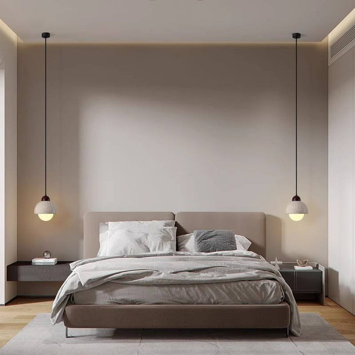 Elégante lampe pendante en marbre naturel