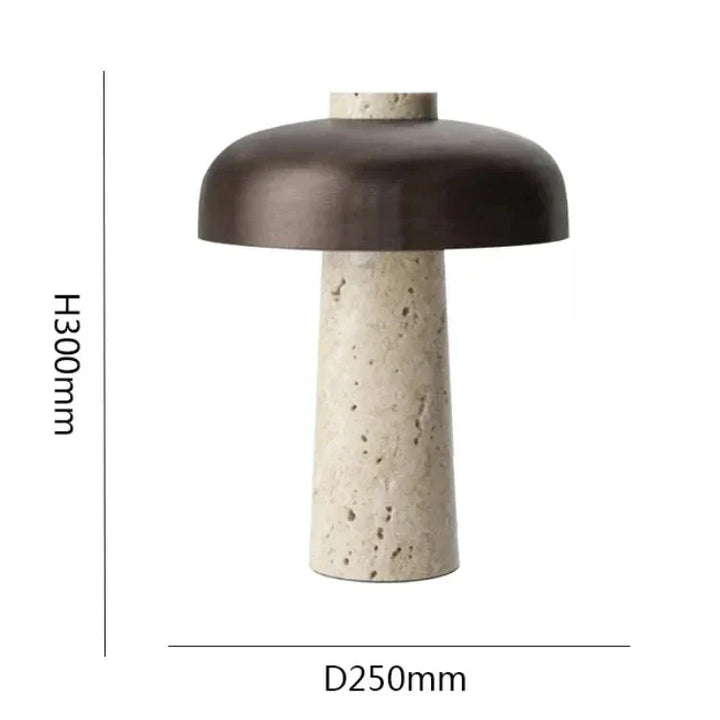 Lampe de table en travertin naturel - Éclairage d'appoint élégant pour tout intérieur