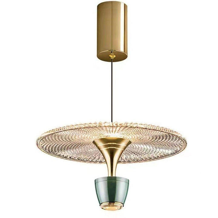 Lampe pendante LED moderne et élégante avec un design en forme de disque