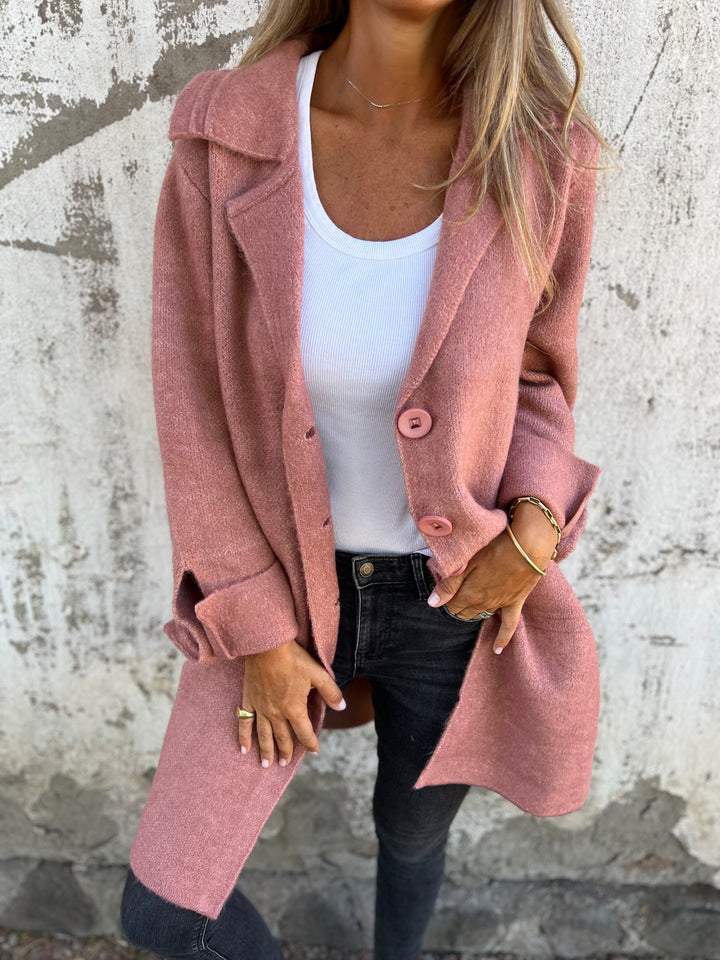Aira - Manteau à long revers élégant et douillet