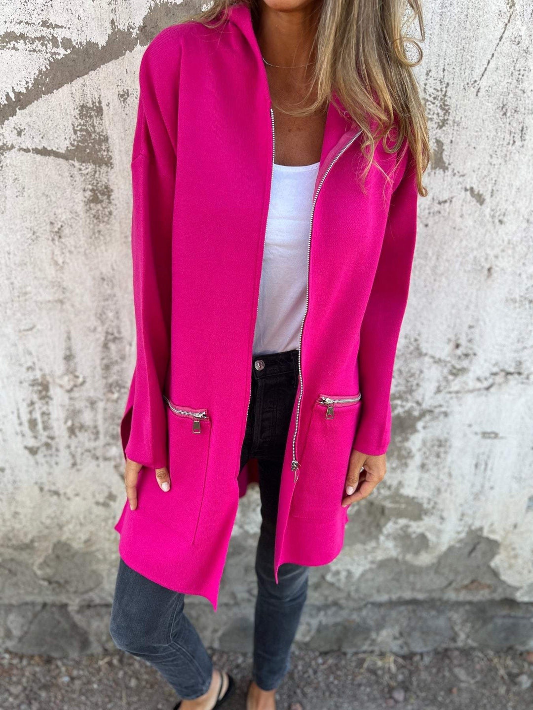 Jula | Elegant Long Sleeve Zip Cardigan
