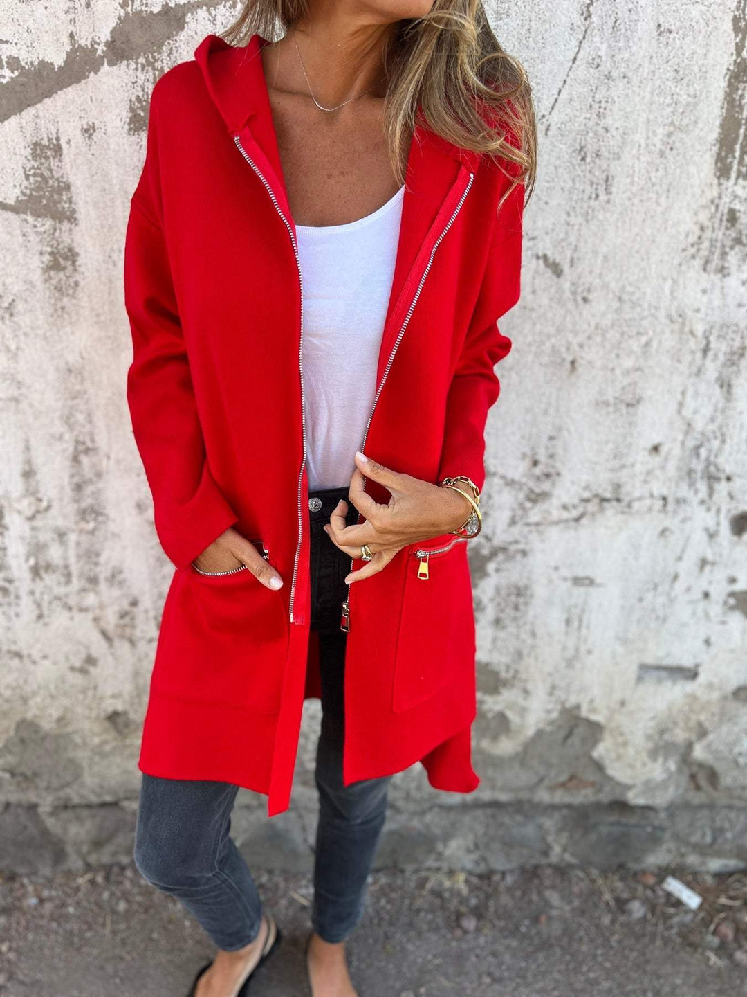 Jula | Elegant Long Sleeve Zip Cardigan