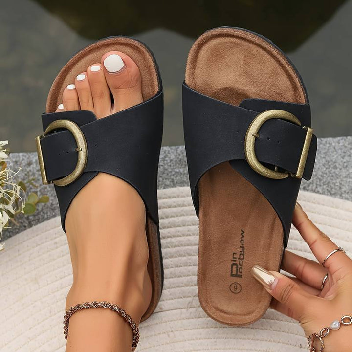 Lisette - sandales élégantes et à la mode avec fermeture à boucle pour femmes