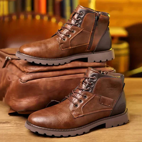 Jethro | Bottes d'aventure à lacets en cuir durable