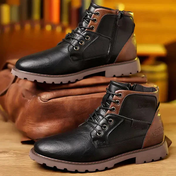 Jethro | Bottes d'aventure à lacets en cuir durable